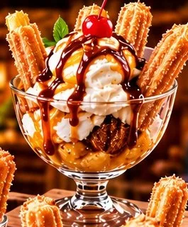Copa de churros del Oasis